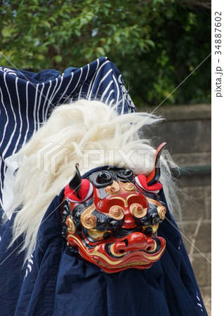 獅子舞(神社の境内) 獅子舞(神社の境内) 34887602