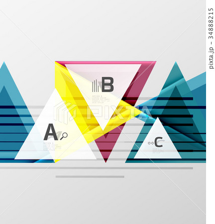 Triangles and geometric shapes abstract background 34888215