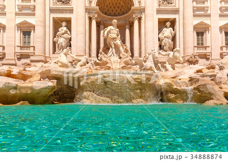 Trevi Fountain or Fontana di Trevi in Rome, Italy Trevi Fountain or Fontana di Trevi in Rome, Italy 34888874
