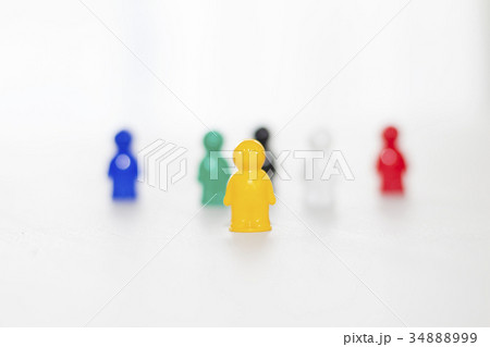 Concept of leadership. Yellow shirt of a winner 34888999