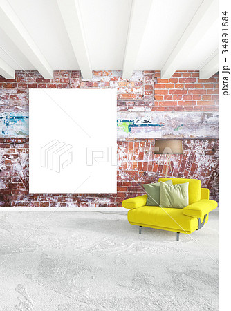 Loft bedroom in modern style interior design with 34891884