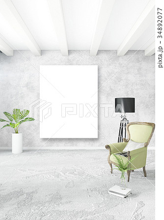 Loft bedroom in modern style interior design with 34892077
