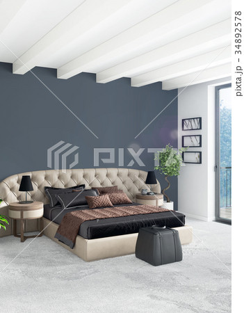 Loft bedroom in modern style interior design with Loft bedroom in modern style interior design with 34892578