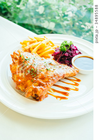 Grilled bbq rib 34895588