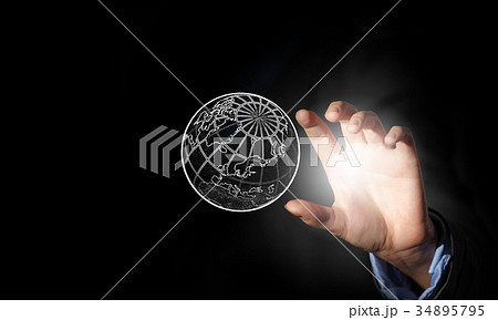 Whole world in hands 34895795