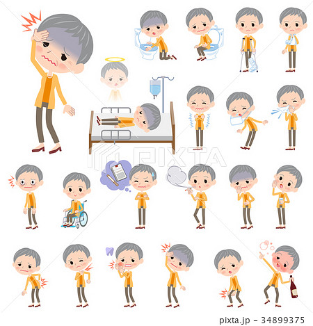 short hair old women_sickness short hair old women_sickness 34899375
