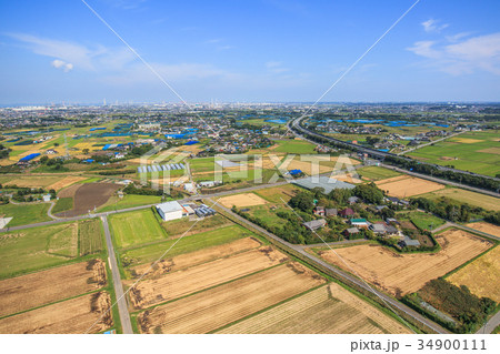 市原市　姉崎　海保　今富付近を空撮 34900111