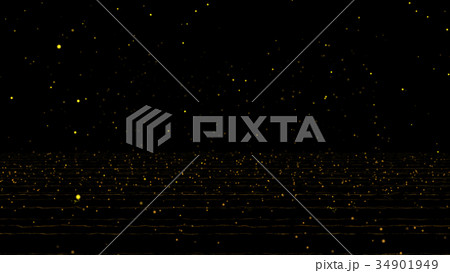 Golden glowing star particle bounce motion, black Golden glowing star particle bounce motion, black 34901949
