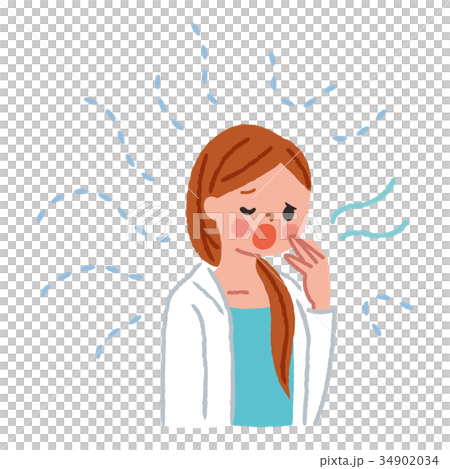 寝不足で疲れが溜まっている女性 34902034