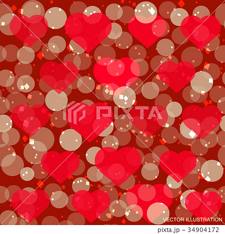 Festive background with sparkling hearts. Romantic 34904172
