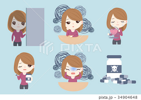 woman with depressed problem 34904648