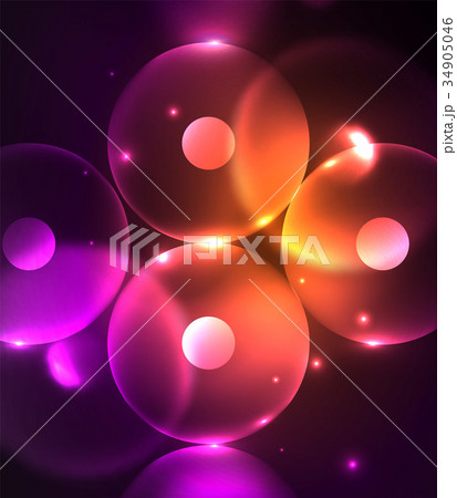 Blurred glowing circles, digital abstract 34905046
