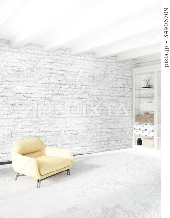 Loft bedroom in modern style interior design with 34906709