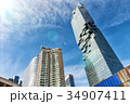 The modern style of building and blue sky 34907411