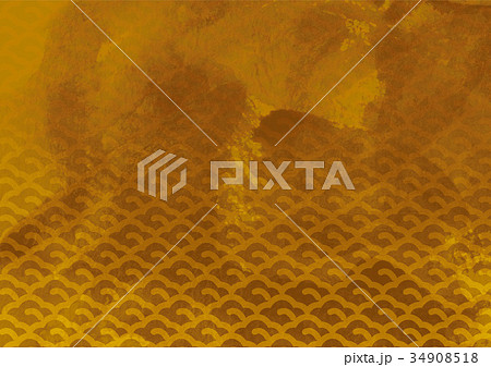 背景画像｜雲　青海波文様｜伝統模様｜A4サイズ　Japanese background image 34908518