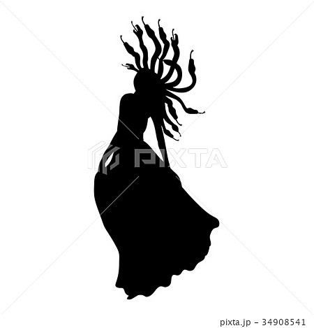 Medusa Gorgon silhouette ancient mythology fantasy Medusa Gorgon silhouette ancient mythology fantasy 34908541