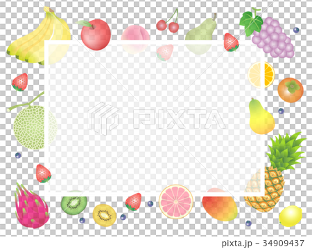 Fruit fruit frame - Stock Illustration [34909437] - PIXTA