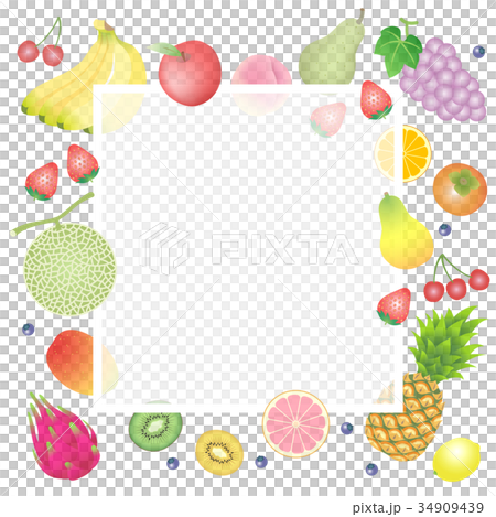 Fruit fruit frame - Stock Illustration [34909439] - PIXTA