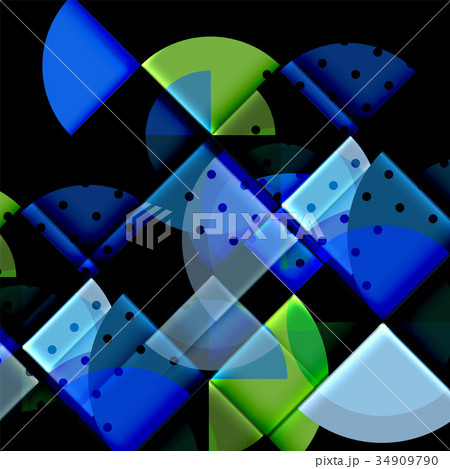 Circle elements on black background 34909790