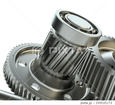 Cog gears mechanism concept. 3d illustration Cog gears mechanism concept. 3d illustration 34910173