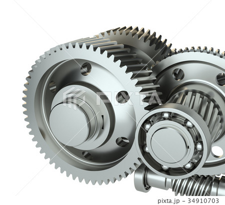 Cog gears mechanism concept. 3d illustration Cog gears mechanism concept. 3d illustration 34910703