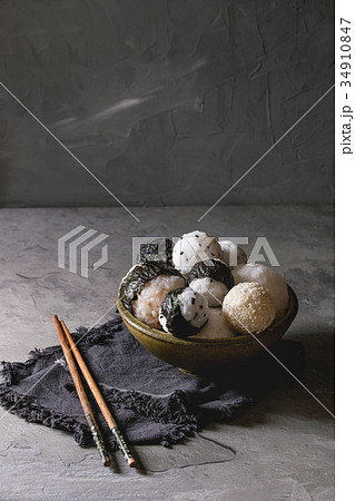 Rice balls and eggs Rice balls and eggs 34910847