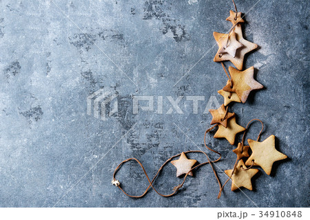 Christmas star shape sugar cookies 34910848
