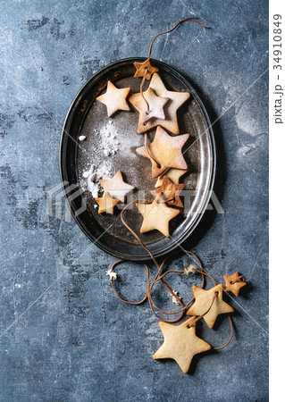 Christmas star shape sugar cookies Christmas star shape sugar cookies 34910849