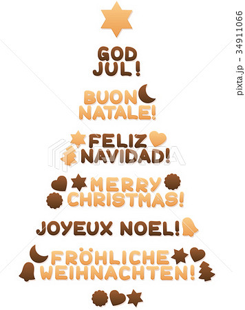 Merry Christmas Worldwide Christmas Tree Cookies 34911066