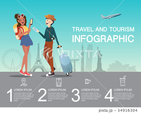 Man and girl planning at airport for traveling 34916304