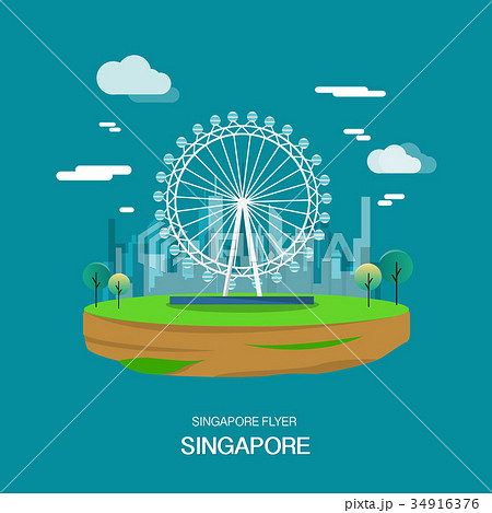 Singpore flyer landmark and attractive place Singpore flyer landmark and attractive place 34916376