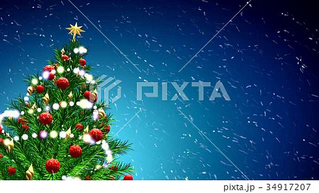 3d illustration of green Christmas tree over blue 3d illustration of green Christmas tree over blue 34917207