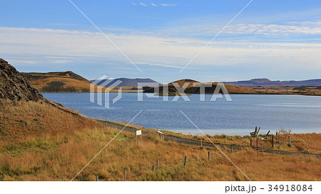 Lake Myvatn in late summer, Iceland. Lake Myvatn in late summer, Iceland. 34918084