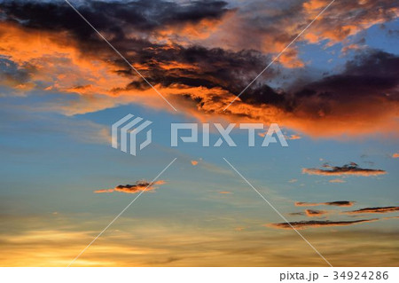 夕日 夕焼け 夕暮れ 34924286