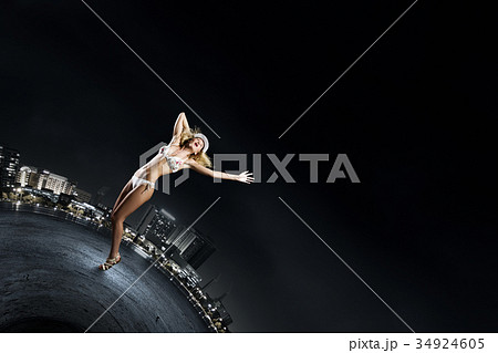 Girl dancing in dark Girl dancing in dark 34924605