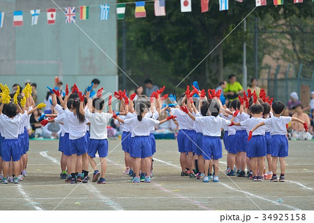 小学校の運動会風景 34925158
