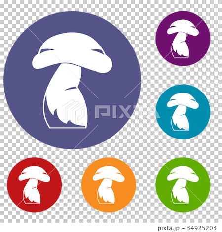 Good mushroom icons set 34925203