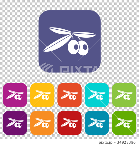 Olives icons set 34925386