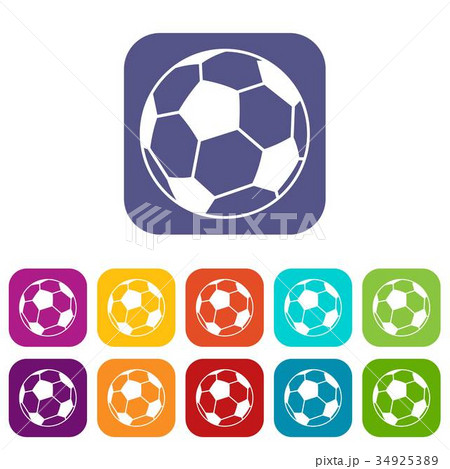 Soccer ball icons set 34925389