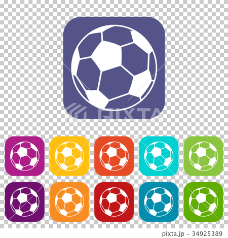 Soccer ball icons set 34925389