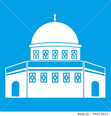 Dome of the Rock on the Temple Mount icon white Dome of the Rock on the Temple Mount icon white 34925652