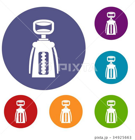 Modern corkscrew icons set Modern corkscrew icons set 34925663