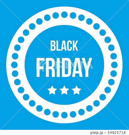Black Friday sticker icon white Black Friday sticker icon white 34925718