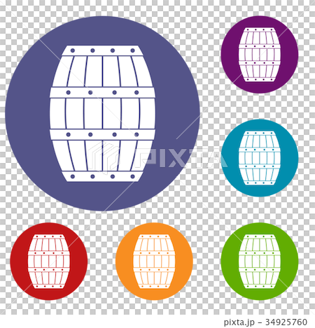 Barrel icons set Barrel icons set 34925760