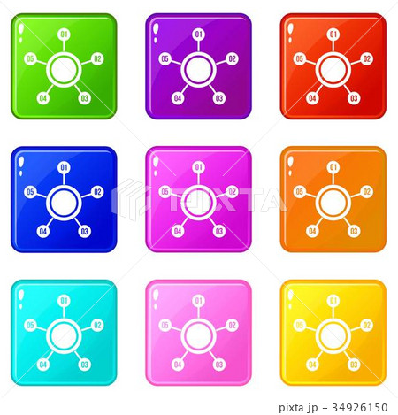 Circle chart with numbers set 9 34926150