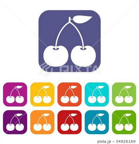 Cherry icons set Cherry icons set 34926169