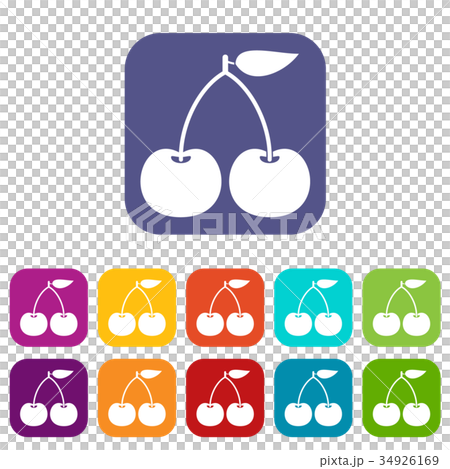 Cherry icons set Cherry icons set 34926169