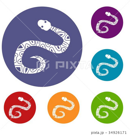 Snake icons set 34926171