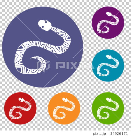 Snake icons set 34926171