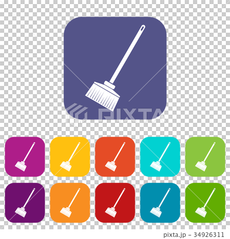 Broom icons set 34926311